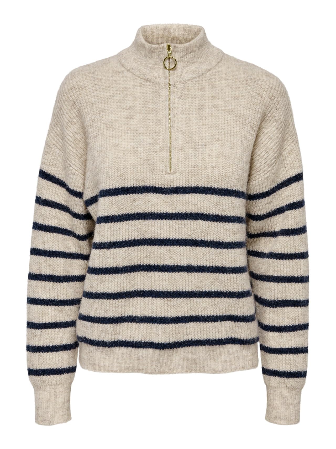 ONLY ONLTOKYO Female Knitted Jumper, Pumice Stone, L