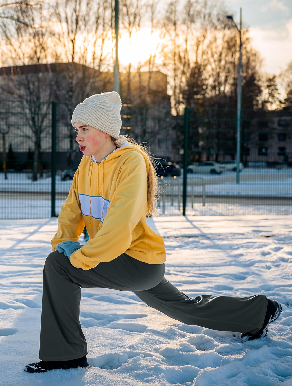 G Gradual Women's Fleece Lined Pants Water Resistant Winter Warm Thermal Leggings Hiking Yoga Pants Women with Zipper Pocket - Image 3