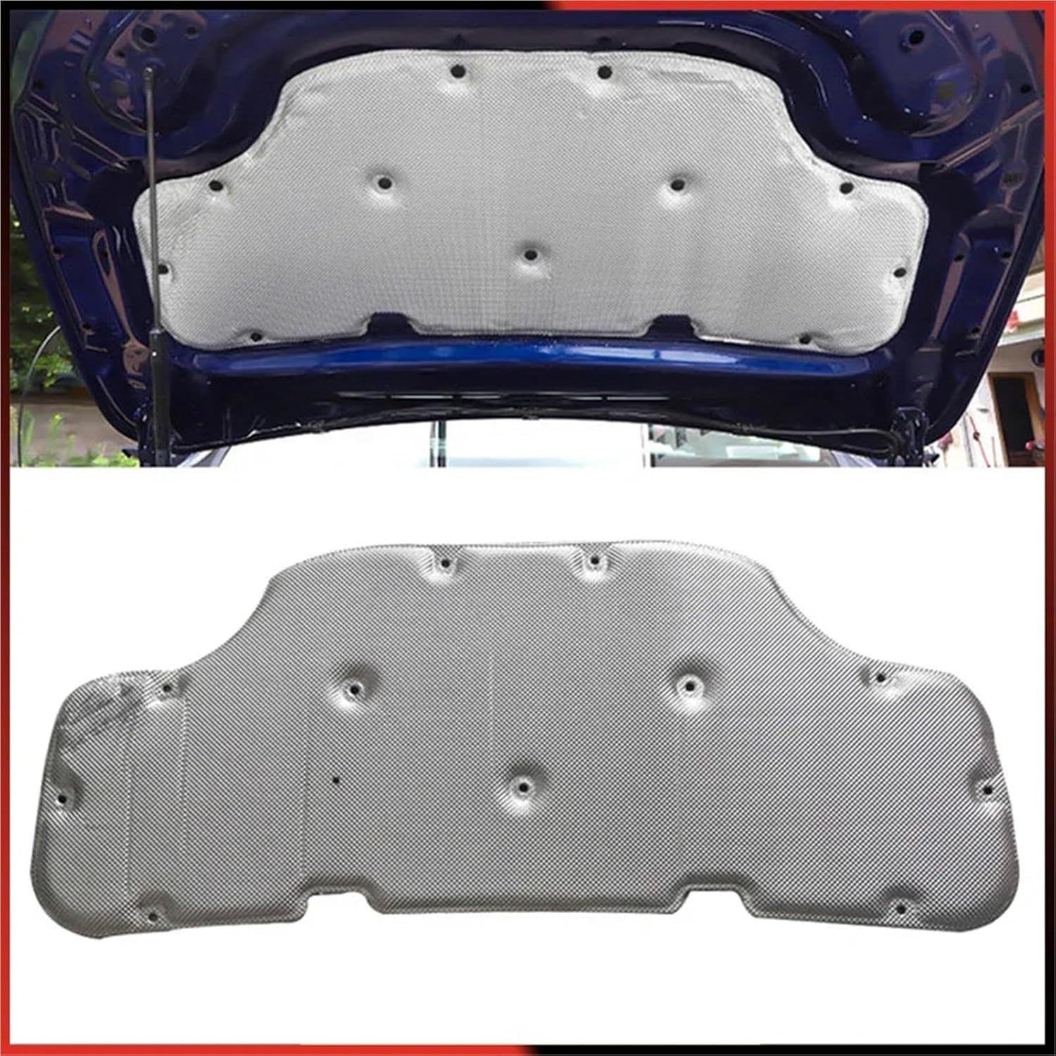 2019-2021 Soundproof Heat Sound Insulation Cotton Pad Compatible For Mercedes GLB200 180 X247 2019 2020 2021 Accessories Cover Mat(Orange)