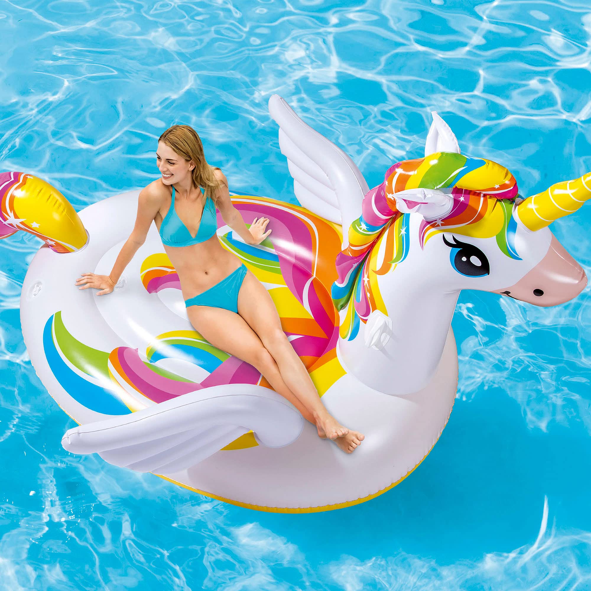 Intex Sand and Summer Nadmuchiwany Jednorożec, Wielokolorowy, 251x163x145 cm