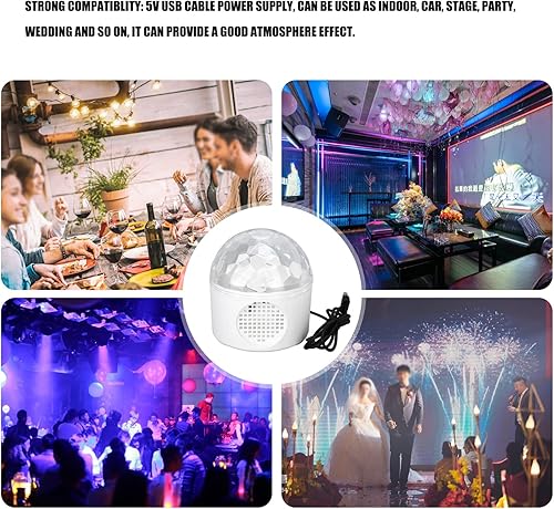 Miniatura 4 de SYH&AQYE Bombilla estroboscópica LED de color cambiante, luz de escenario de cristal, bola de cristal, luz LED de iluminación ambiental, luz de bola