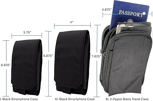 Miniatura 29 de Bolsa con correa para smartphone, accesorios para mochilas para excursionistas, viajeros y estudiantes y pasajeros interurbanos. Negro -,Verde