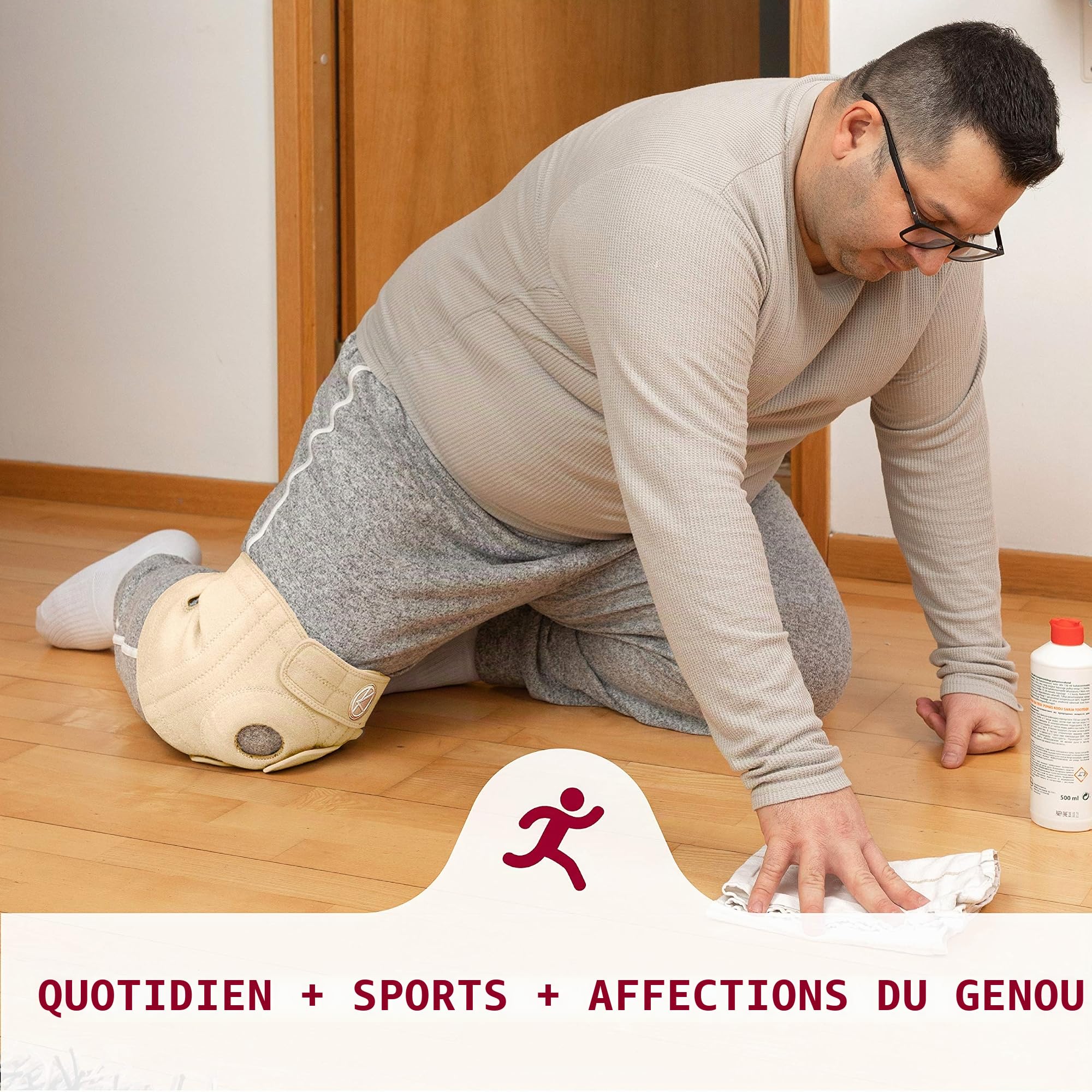 KARM Genouillère Taille Plus pour Femmes & Hommes 4XL 5XL 6XL - Support de Genou Extra Large pour Jambes et Cuisse Grosses - Genouillère Ajustable Taille Plus pour Personnes Obèses, Arthrite