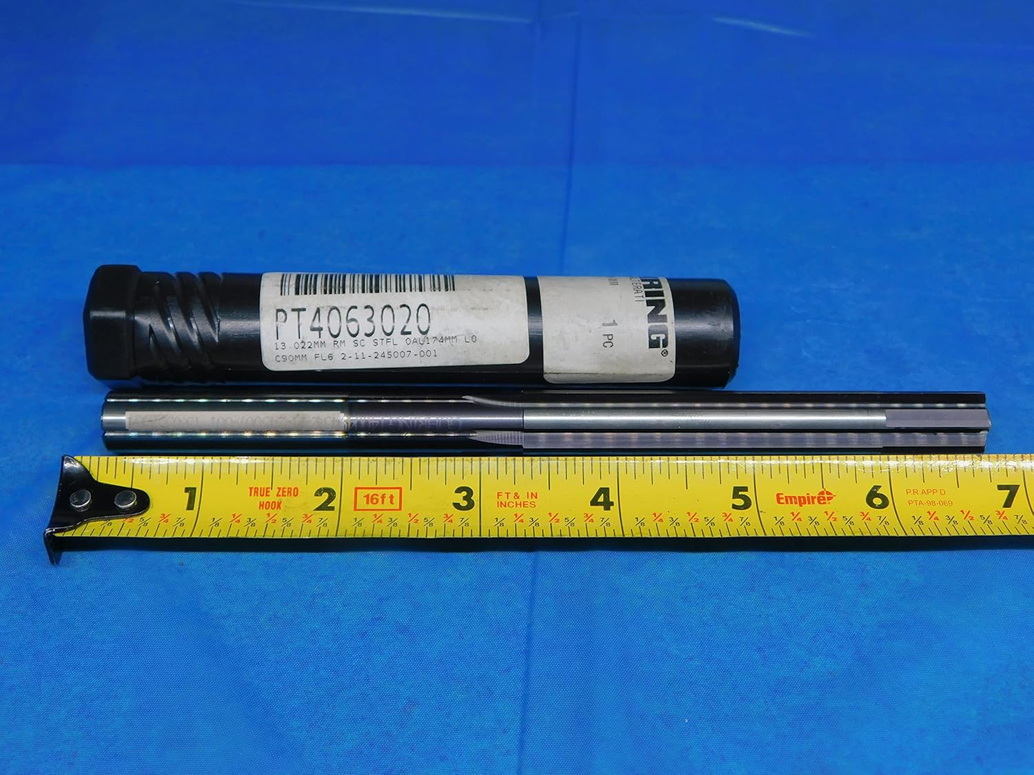 GUHRING 13.025MM O.D. Solid Carbide Chucking Reamer 12MM Shank 6 FL 13.025 - AR3026AC1