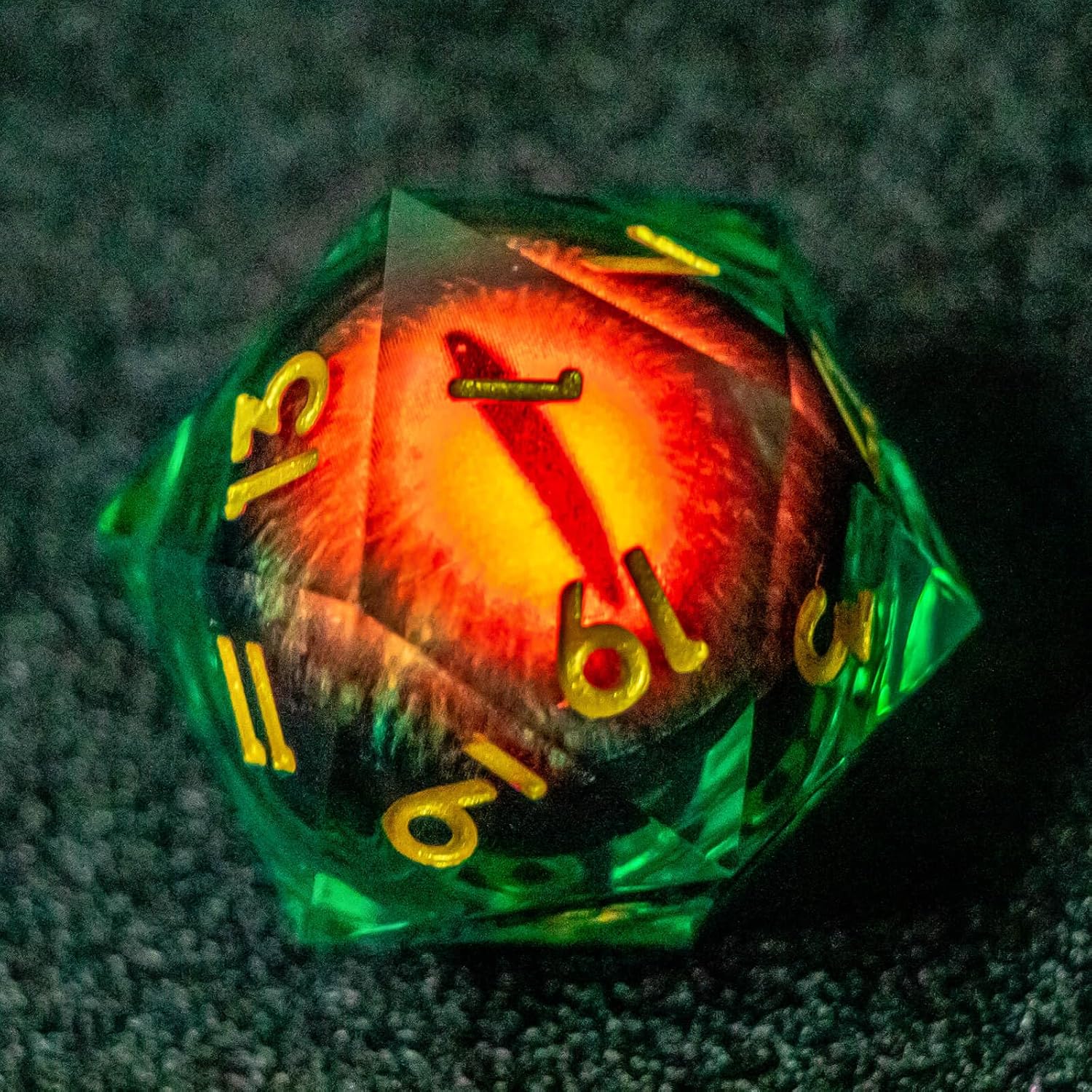 KERWELLSI Light Up Dragon Eye DND Giant 33mm Single D20