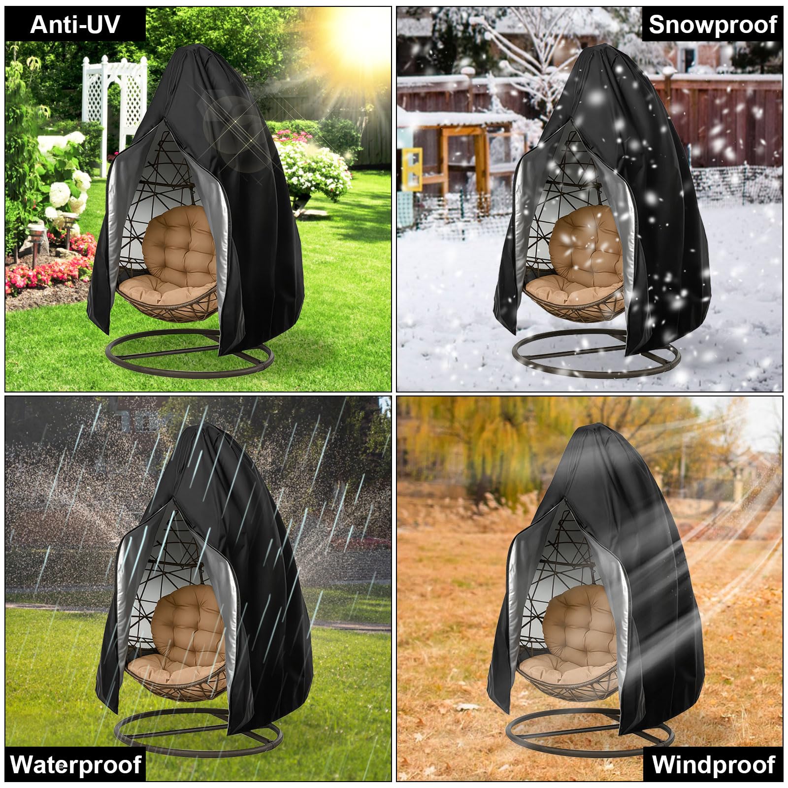 Housse De Chaise Suspendue - OXFORD - 190 X 115 Cm - Imperméable