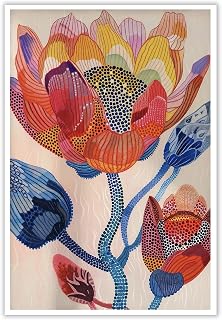 XASUBH Colorful Abstract Watercolor Wall Art Abstract Botanical Poster Aesthetic Landscape Picture for Farmhouse Apartment Dorm Wall Living Room Home Bedroom Contemporary Decor 16X24 Inch Unframed