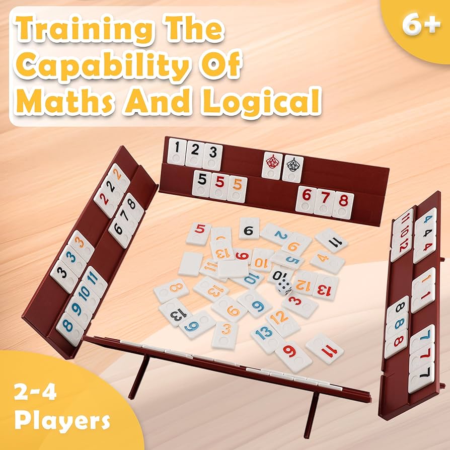 Smilejoy Rummy Cube Game Four Players Edition, Deluxe 106