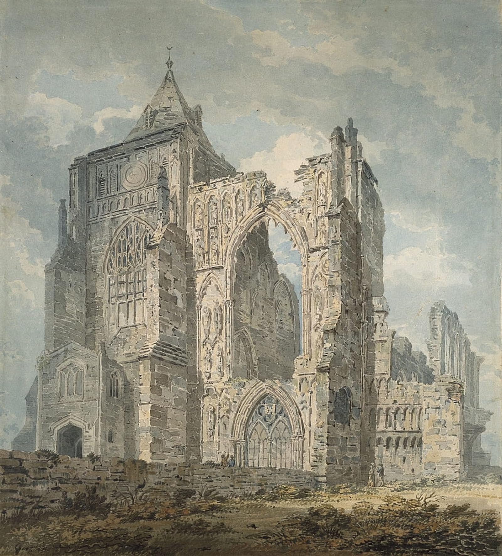 RZHRHJES Vintage Wall Art Picture on Canvas Wall Art Poster Crowland Abbey Lincolnshire by Girtin Canvas Poster for Home Decor 60x90cm