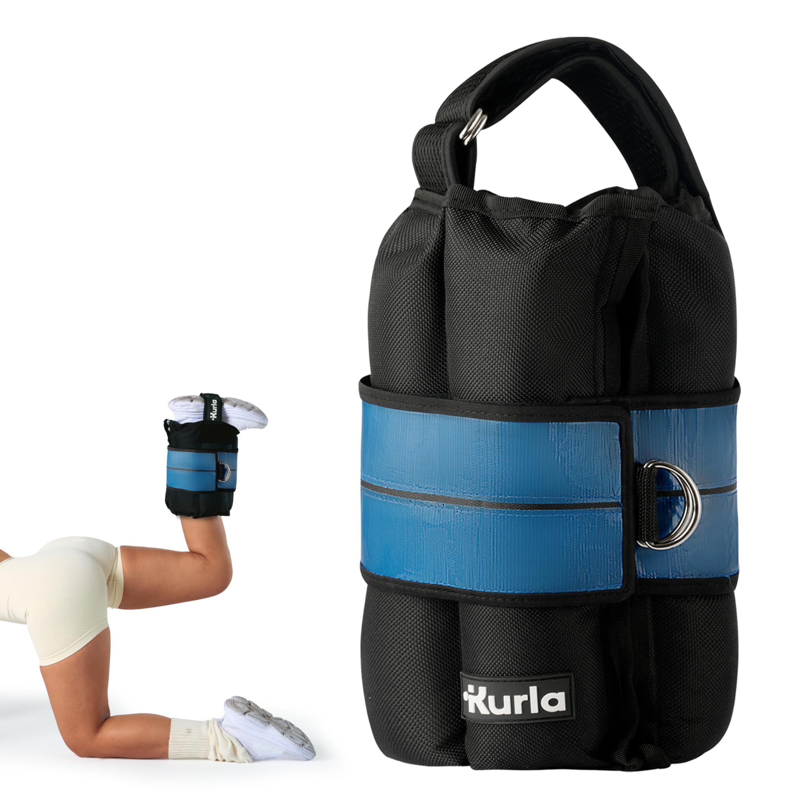 Ankle/Wrist Weights 4–40 lbs with Dual Strap System (Heel & Wrap) – Single, Pair & Bundle Options with Resistance Bands & Handles for Home Workout,
