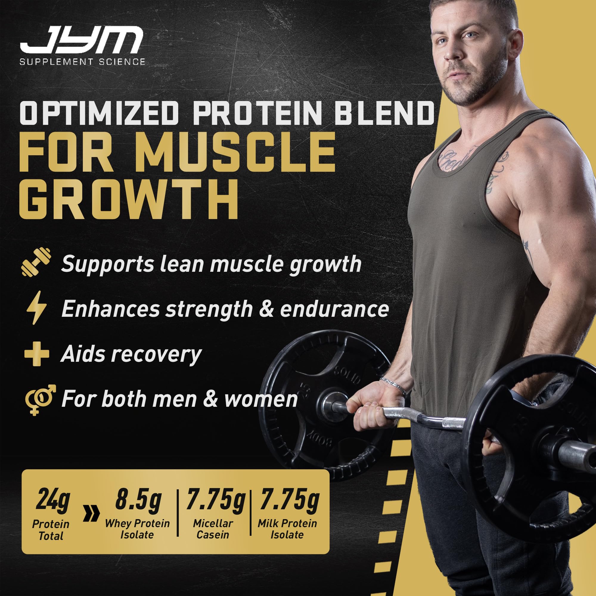 JYM Chocolate Cookie Crunch Whey & Casein Protein Powder - 4.2 lb Bag — Amazon image 4