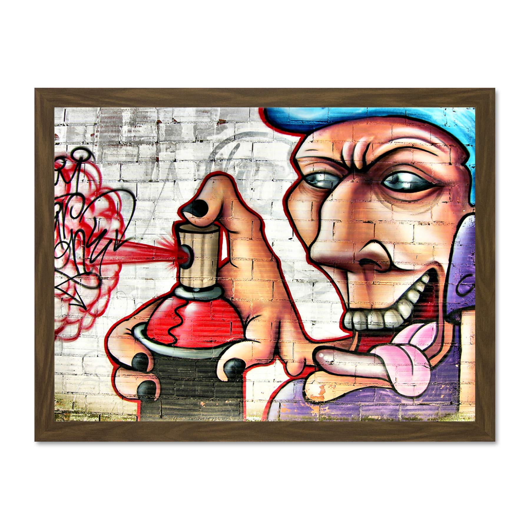 Graffiti Tagger Spray Can Large Framed Art Print Poster Wall Decor 18x24 inch