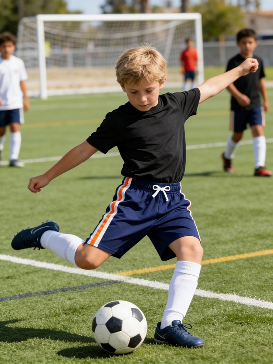 YERIOK 5 Pack Boys Athletic Shorts Boys Shorts Mesh Basketball Soccer Quick Dry Gym Clothes for Kids with Drawstring