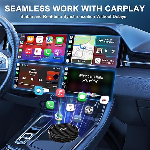 Miniatura 6 de Adaptador inalámbrico CarPlay 2024 - Apple Carplay Adaptador inalámbrico Convent con cable a CarPlay Dongle 5Ghz WiFi Auto Connect Actualización en