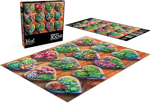 Miniatura 4 de Buffalo Games - Suculentas de corazón - Rompecabezas de 300 piezas grandes para adultos rompecabezas desafiante perfecto para noches de juego -