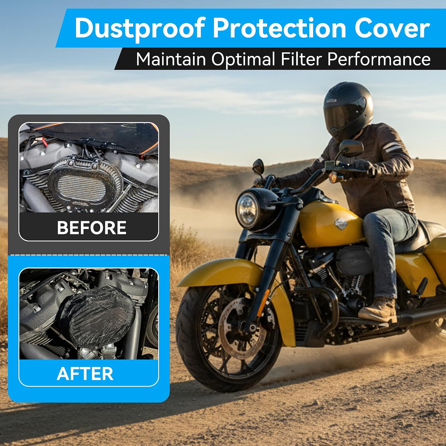 Meonum 2 Pack Air Filter Rain Sock Cover, Waterproof Dustproof Protective image 5