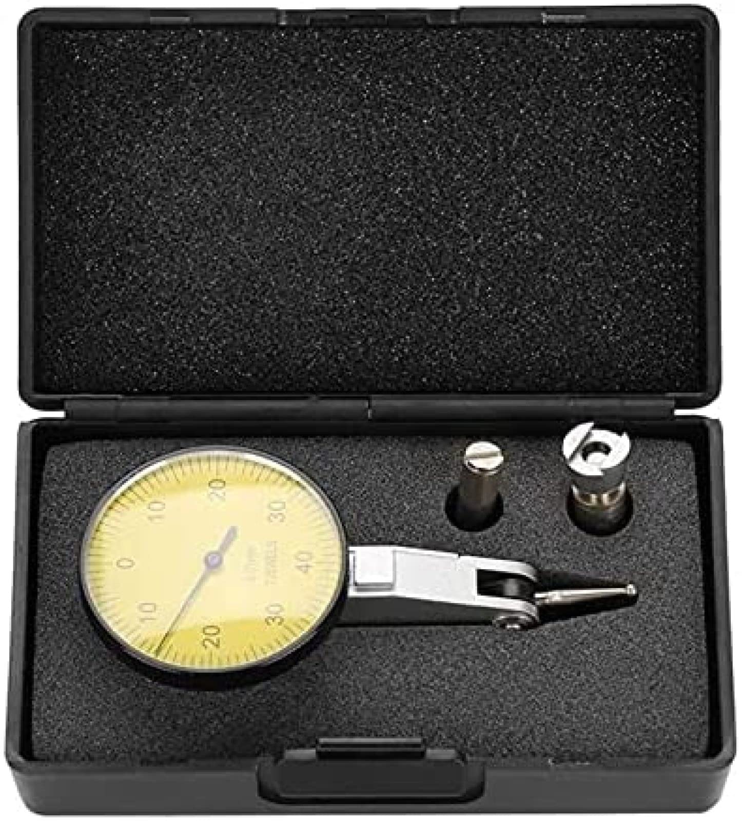 1 Juego de herramientas de medición con indicador de prueba de Dial de precisión con caja gris palanca de 0,01mm herramientas de medición de calibre de Dial ajustable