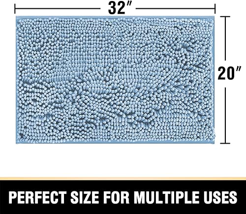 Miniatura 141 de Alfombras de baño Tapetes para baño antideslizante de chenilla de lujo alfombra de baño alfombra extra suave y absorbente Tapetes peludos lavables