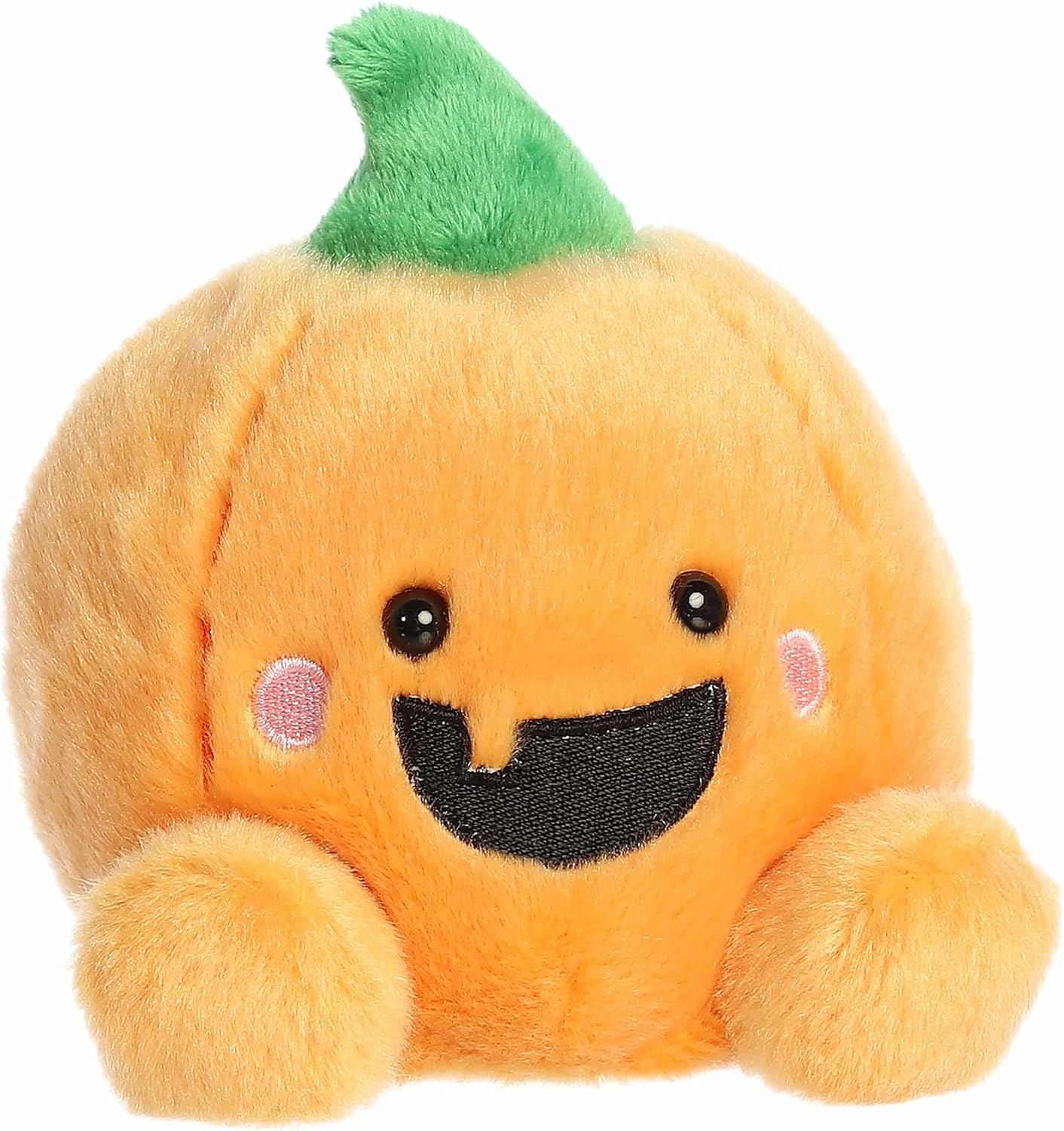 Aurora® Spooky Palm Pals™ Gourdon Jack O' Lantern™ Stuffed Animal - Fun Collectible Plush for Kids and Adult Collectors - Perfect for Halloween Decorations and Gifts - Orange 5 Inches