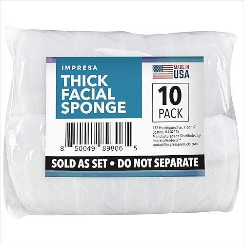 Miniatura 22 de Paquete de 10 esponjas faciales para limpieza diaria profunda y exfoliación regular, esponjas exfoliantes regulares de estilo Buf Puf, ideales