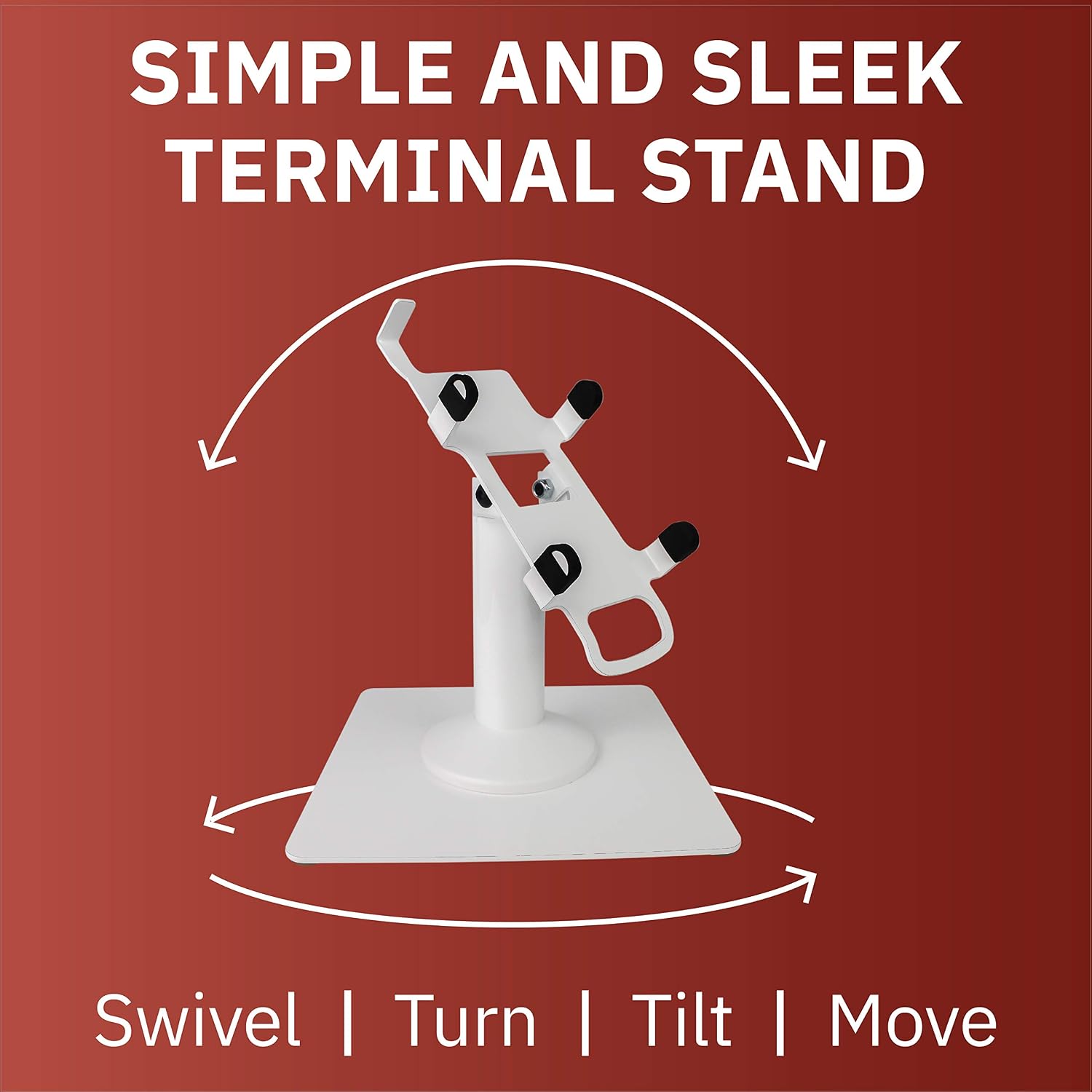 DCCStands Freestanding Swivel and Tilt Pax A920 / A920 Pro Terminal Stand (White)