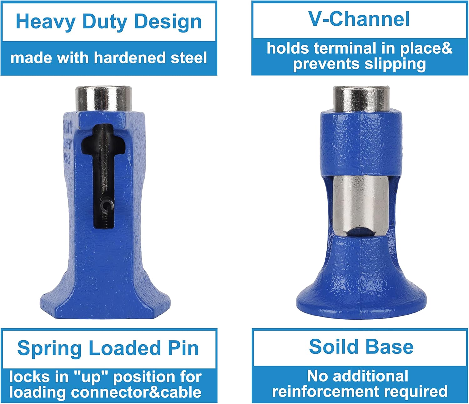 Hammer Lug Crimper Tool, Solid Hammer Crimper for Battery and Welding Cables 16 AWG TO 4/0 Wire Gauge (Blue)
