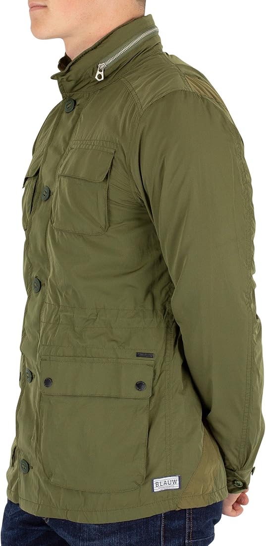 Scotch & Soda Men's AMS Blauw 4 Pocket Military Jacket Green, L