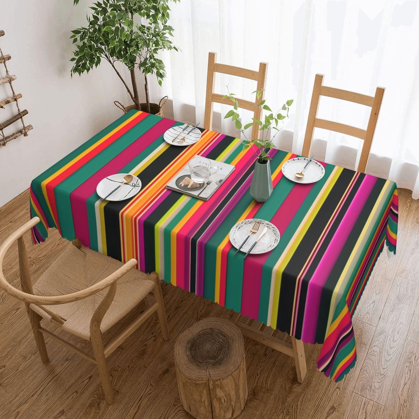 Nappe rectangulaire antitache pour masquer les imperfections de vos tables de buffet