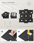 SONGMICS Collage Cadres d'image, 4x6 pour le décor mural 9 Pack, Assemblage requis, Encre noire URPF029B01