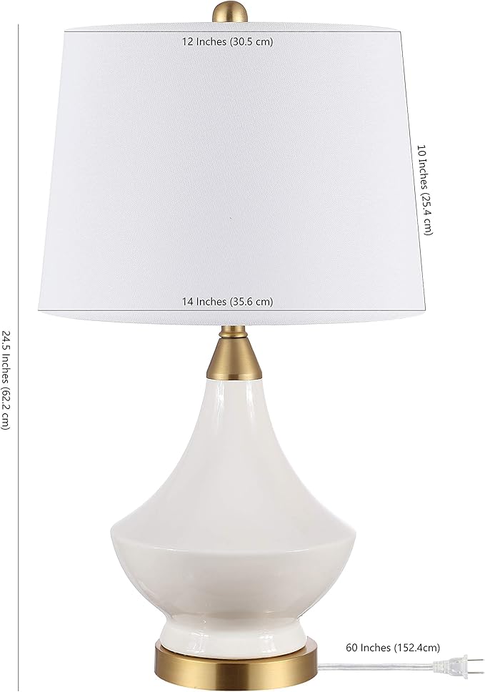 Juego de 2 Lámparas de Mesa SAFAVIEH Marlowe Blancas 25 pulgadas LED miniatura 2