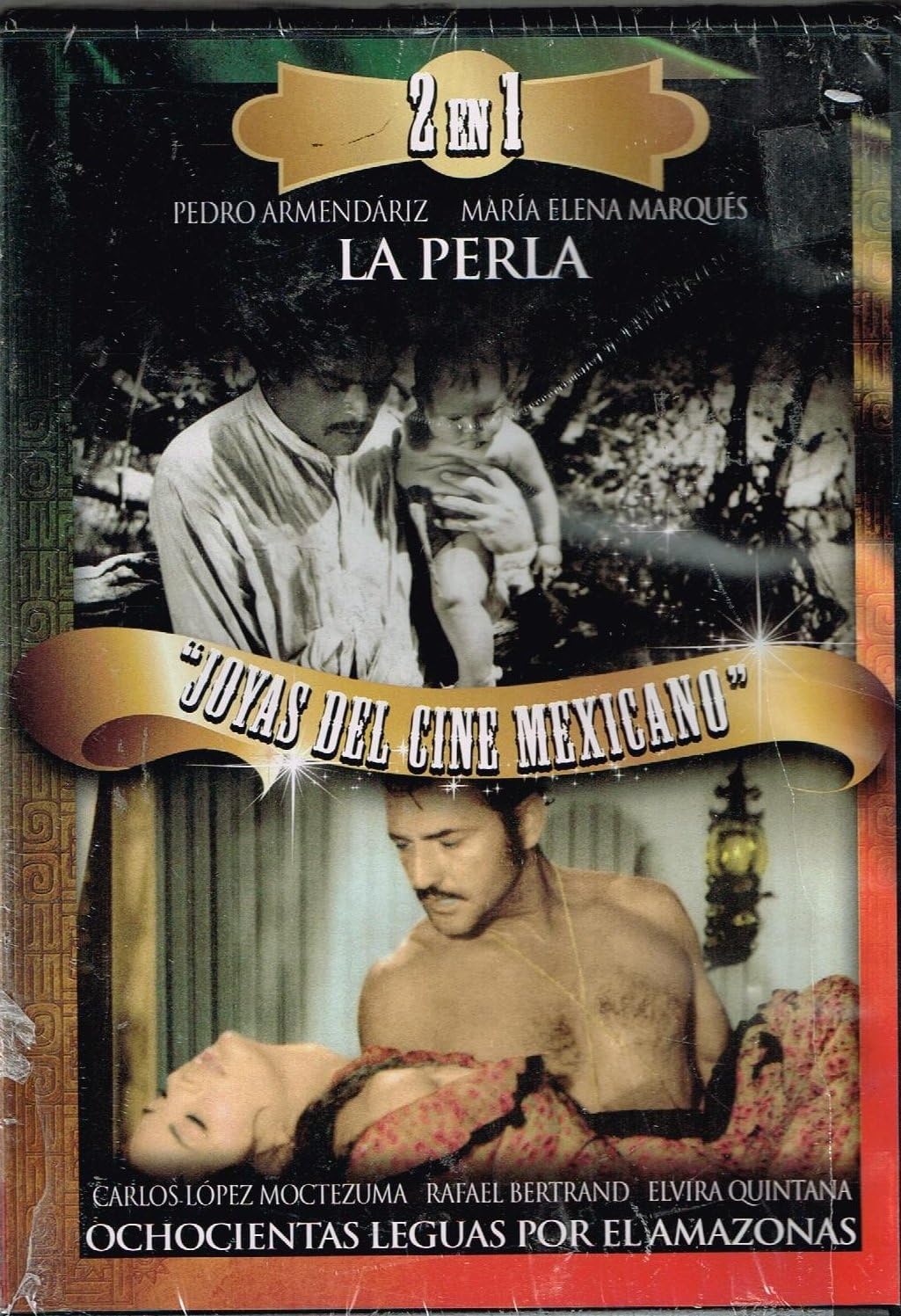 LA PERLA [1945] [PEDRO ARMENDARIZ,MARIA ELENA MARQUEZ] & OCHOCIENTAS LEGUAS POR EL AMAZONAS [1958][CARLOS LOPEZ MOCTEZUMA,MARIA DUVAL] 2 PELICULAS [NTSC/Region 1 and 4 dvd. Import - Latin America]