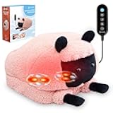 COMFIER Shiatsu Foot Massager with Heat and Deep Kneading Nodes, Electric Heated Foot Massager for Neuropathy Plantar Fasciitis, Lamb-Shaped Plush, Fits Up to 13 Size