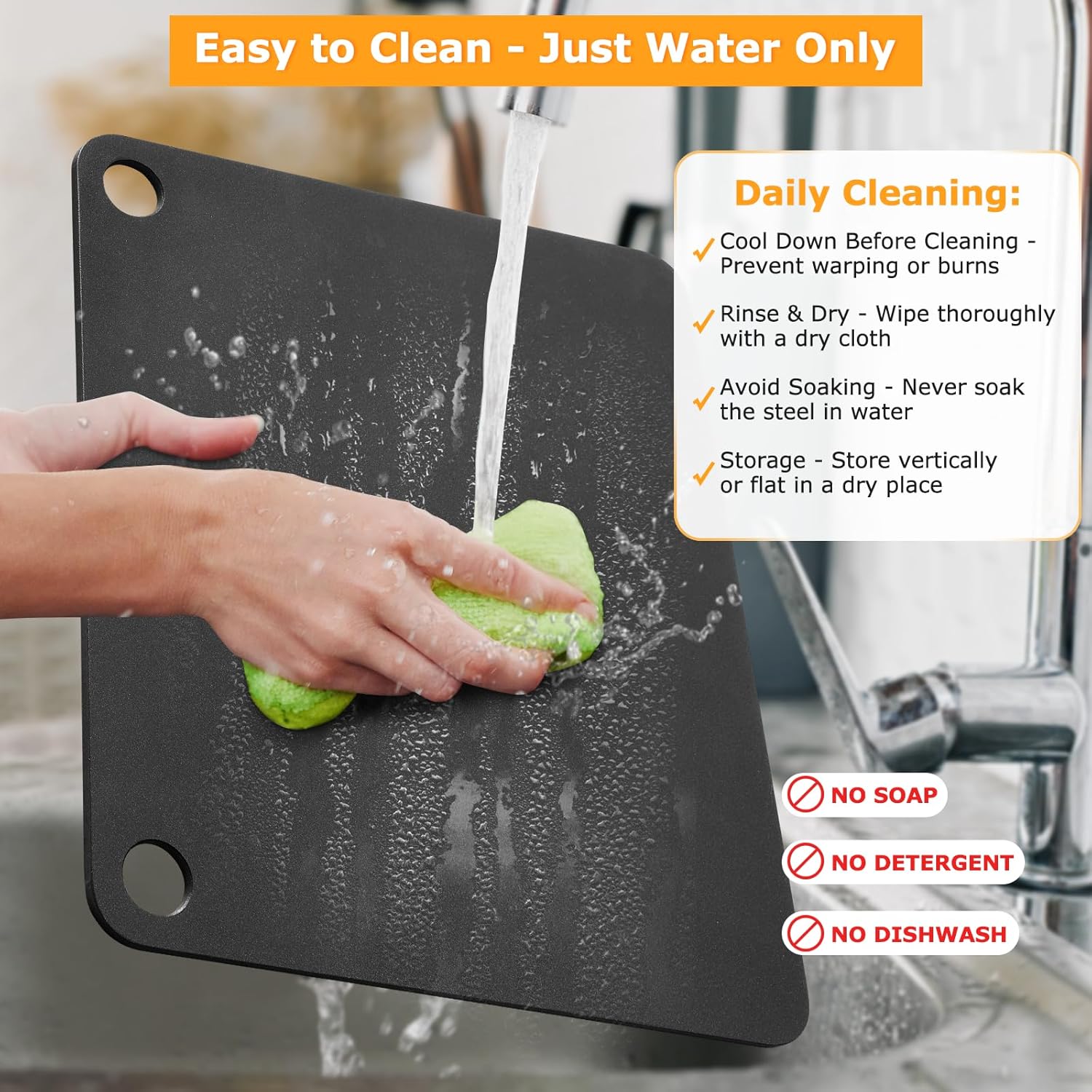 Baking Steel for Oven & Grill, Pizza Steel, 13x13” Pizza Baking Pan for Artisan Pizza, Multi-Purpose Baking Tool for Home Cooks & Pizza Lovers, Fast Heating(.25" Thick)