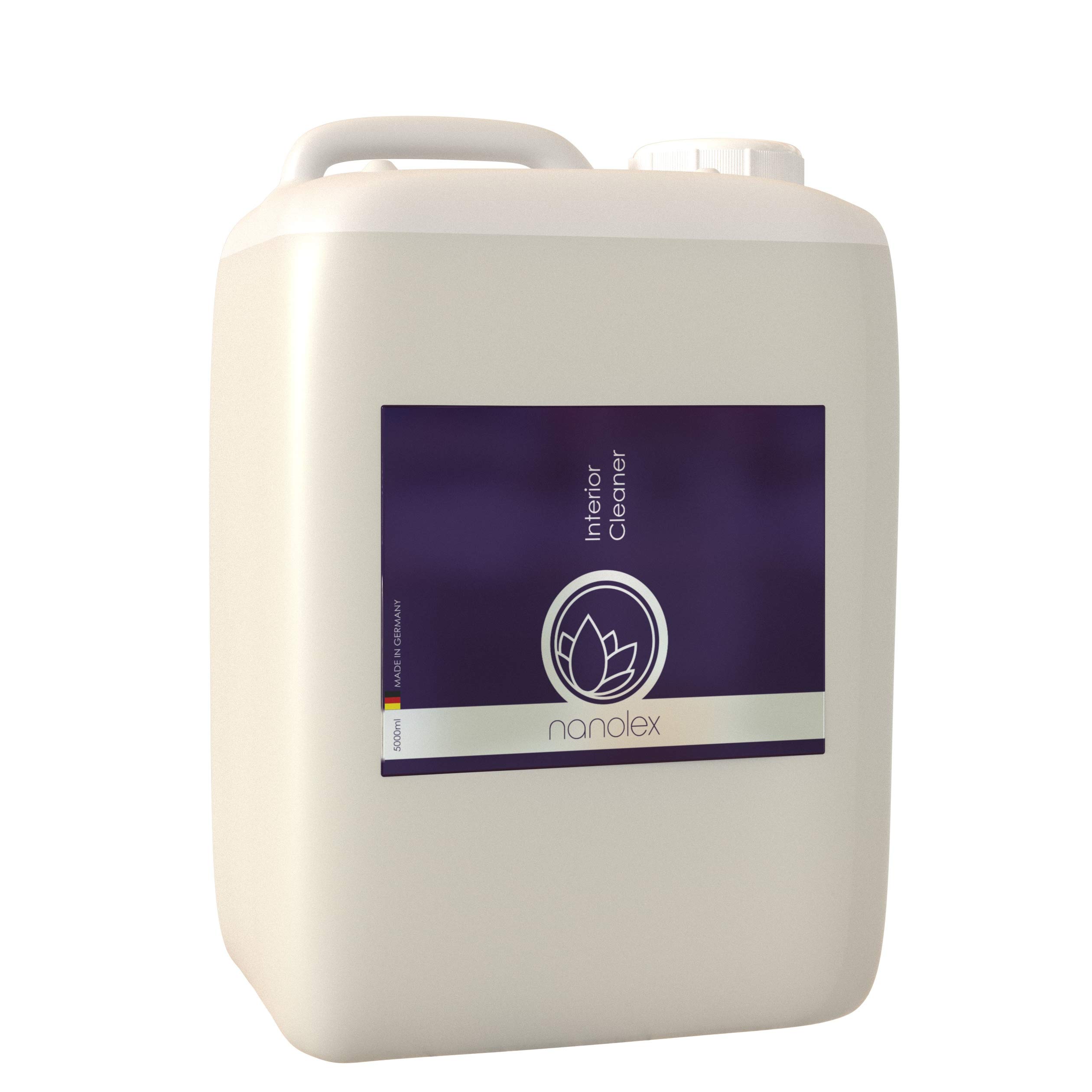 Nanolex Interior Cleaner, Auto Innenreiniger, Cockpitreiniger, Polsterreiniger Auto, Autoreinigung innen, Lederreiniger, Vinylreiniger & Kunststoffreiniger, Innenraum Aufbereitung, 1x 5 L