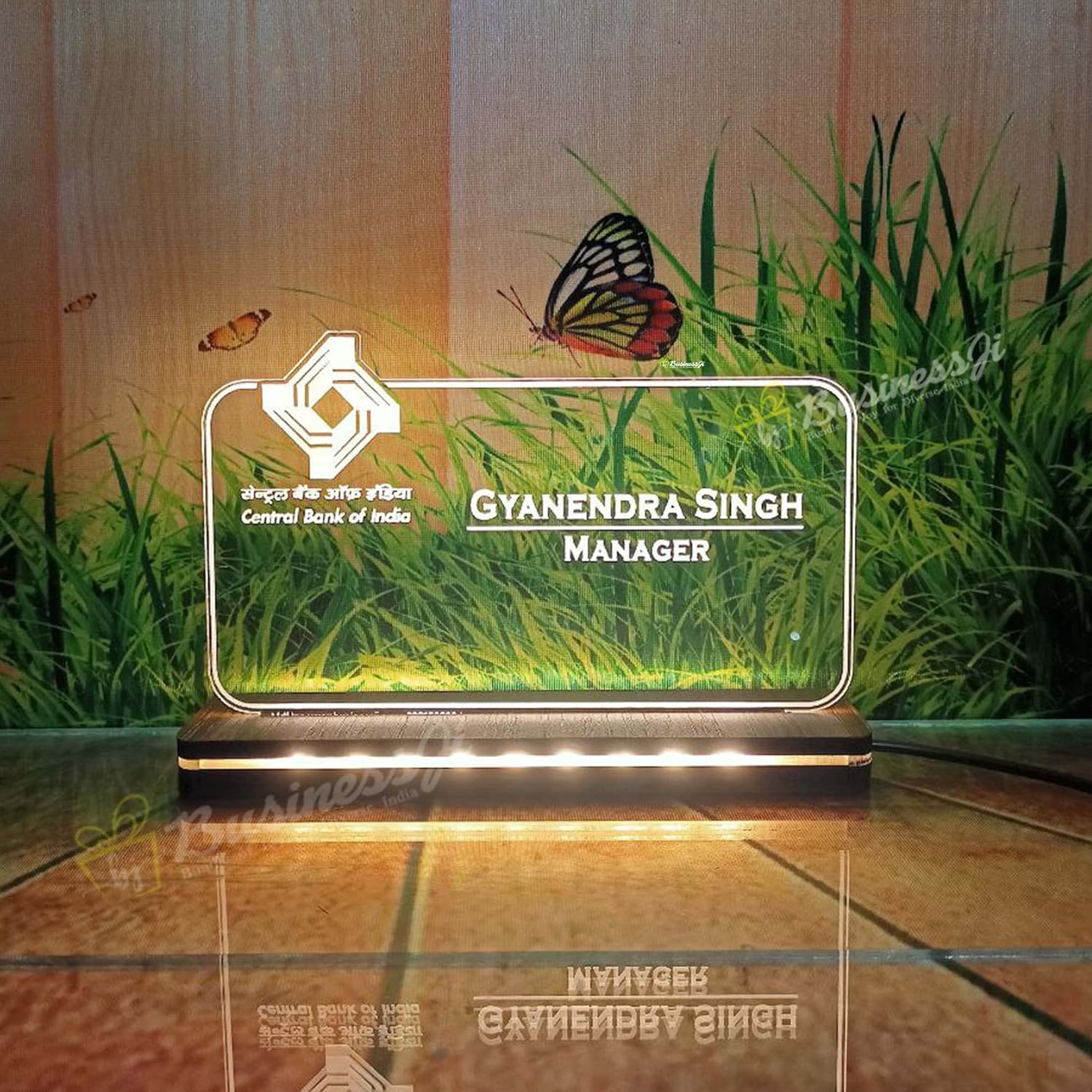 OSMLY Acrylic Name Plate for Bank, Promotional Business NAme Plate