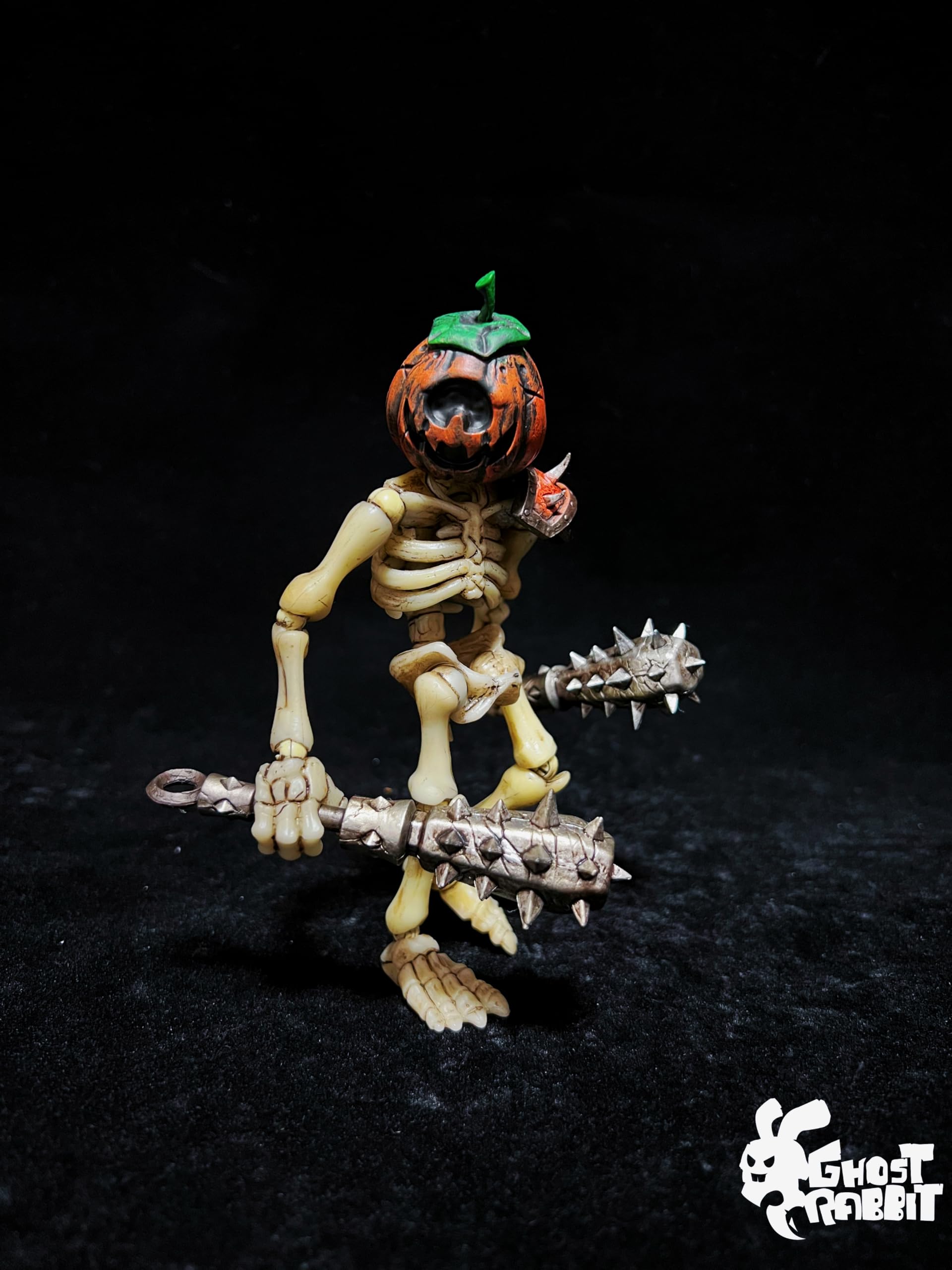 TOYVERSE YOTOTOY skala 1/12 figurka akcji, uśmiechnięty trickster z pałeczkami, 15 cm, GhostRabbit's Redemption Skeletons Line Night Tricksters, alternatywna główka dyni, zdejmowana zbroja od 15 lat