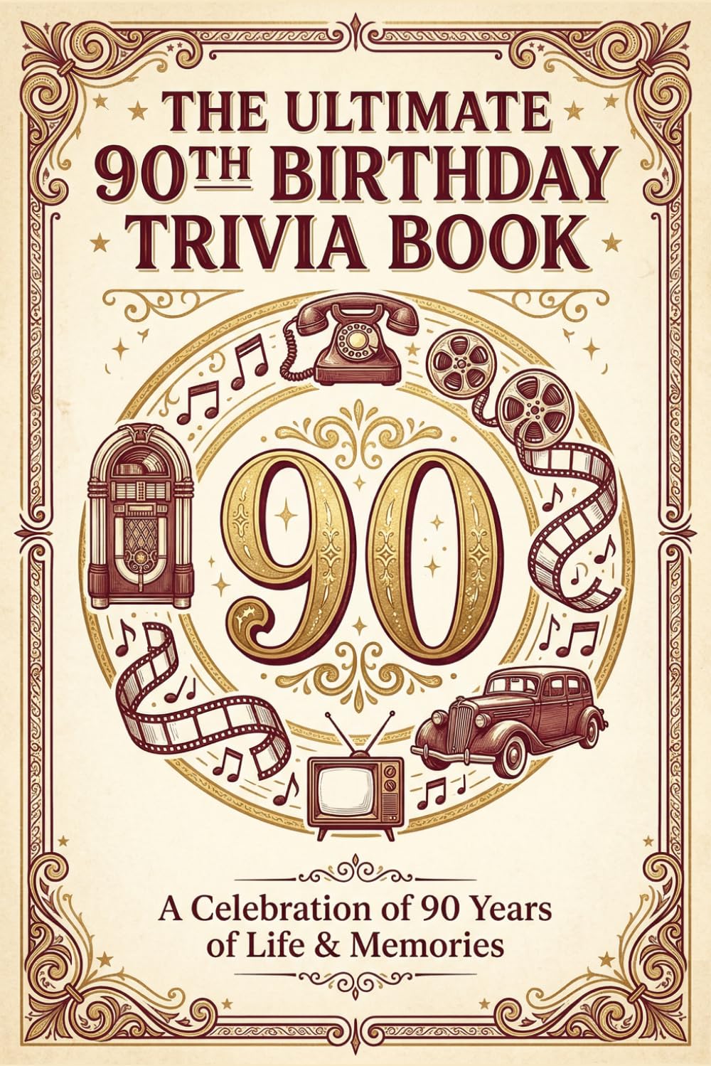The Ultimate 90th Birthday Trivia Book: 600 Nostalgic Multiple-Choice Questions Celebrating 90 Years of Life — Relive the Music, Movies, History and ... Born in 1936 (Perfect 90th Birthday Gift)