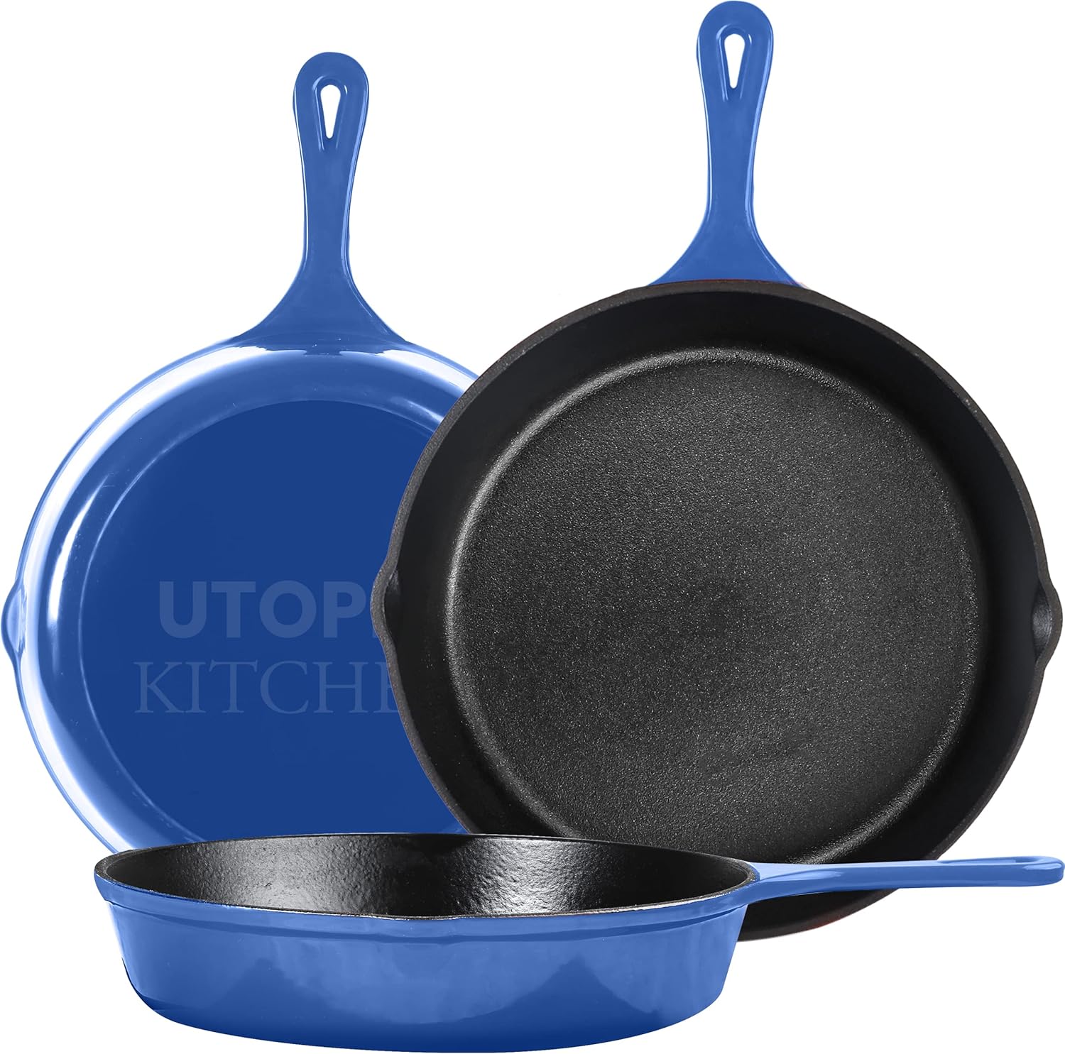 Utopia Kitchen Cast Iron Skillets 3 Piece Set - Thumbnail 4