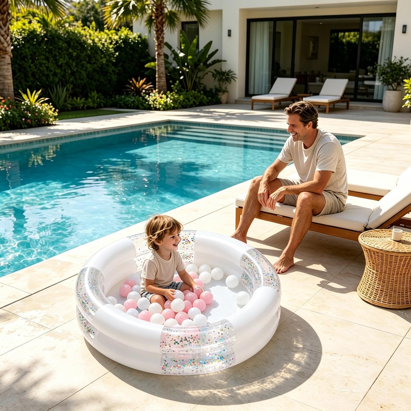 Kinderpools aufblasbarer Sommer-Wasserspiel- und Schwimmspielzeug für den | Planschbecken für Mädchen Hinterhof Sommer Badewanne Park Duschen Garten drinnen