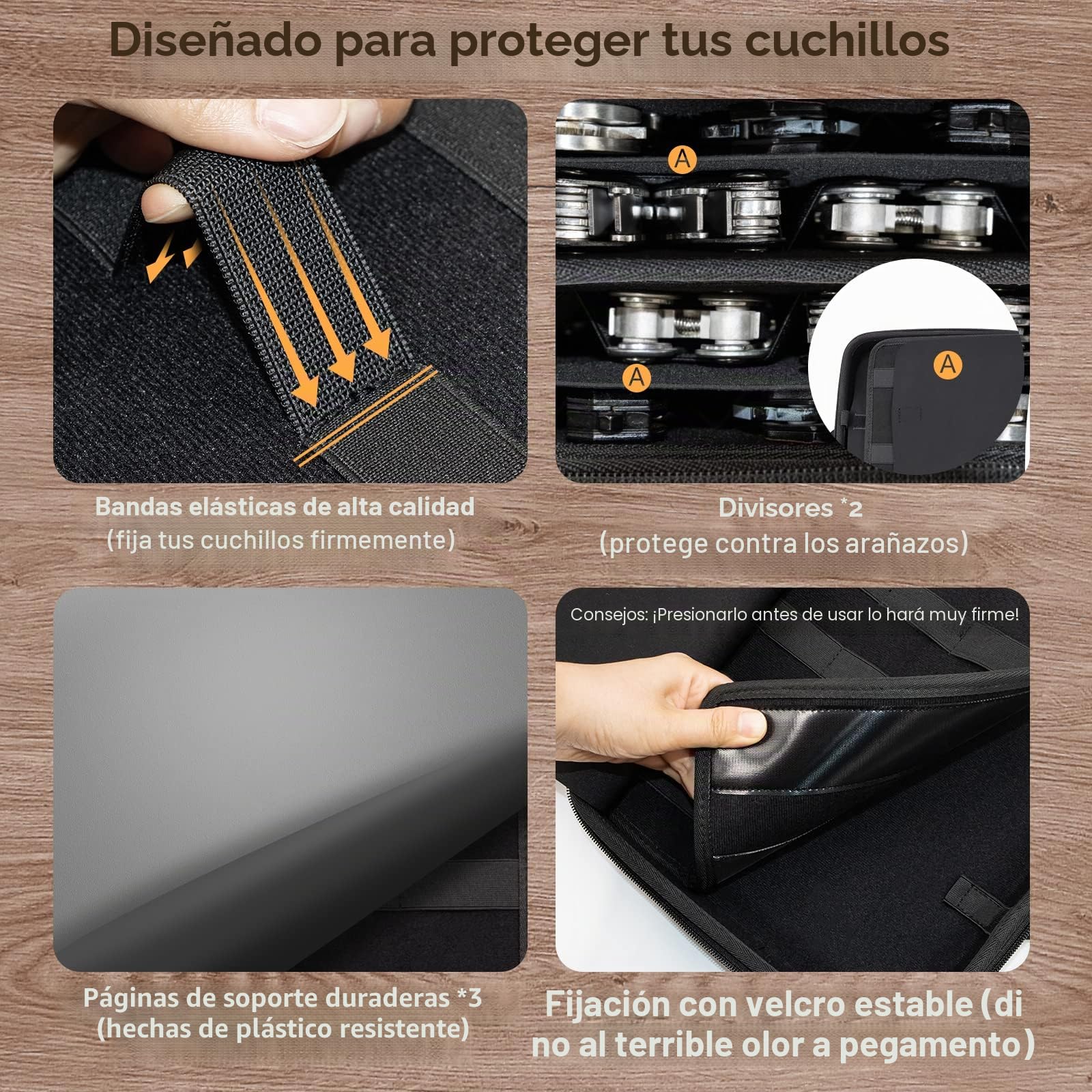 BRANTMAKER Estuche Expositor de Cuchillos para Más de 61 Unidades, con Correa de Hombro Portátil - Almacenamiento de Colección (Solo)