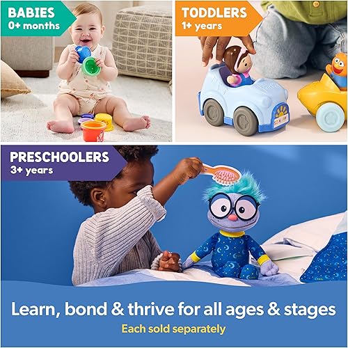 Miniatura 8 de Ms. Rachel, Herbie's 1-2-3 Roll! Vehículo con figura de clic y acción de tirar, juguetes educativos y juguetes para niños pequeños para niñas