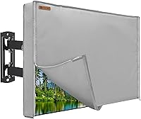 Vista 10 de Cubierta para TV al aire libre de 43 pulgadas, IC ICLOVER 600D Protector de TV resistente de 4 estaciones, impermeable con cremallera, solapa
