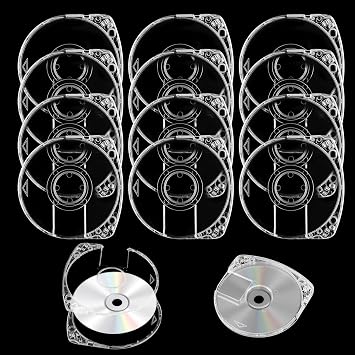 12Pcs DVD CD Case for UMD Replacement Shell,5 mm Double Clear Game Disc Storage Case,Disc Cases Shell for PSP 1000 2000 3000
