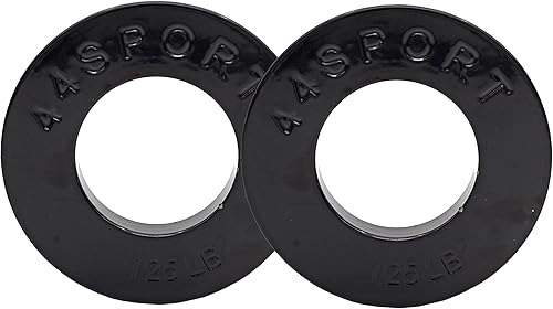 44SPORT - Juego de 2 discos de peso olímpicos fraccionales de 1.25 libras, color negro