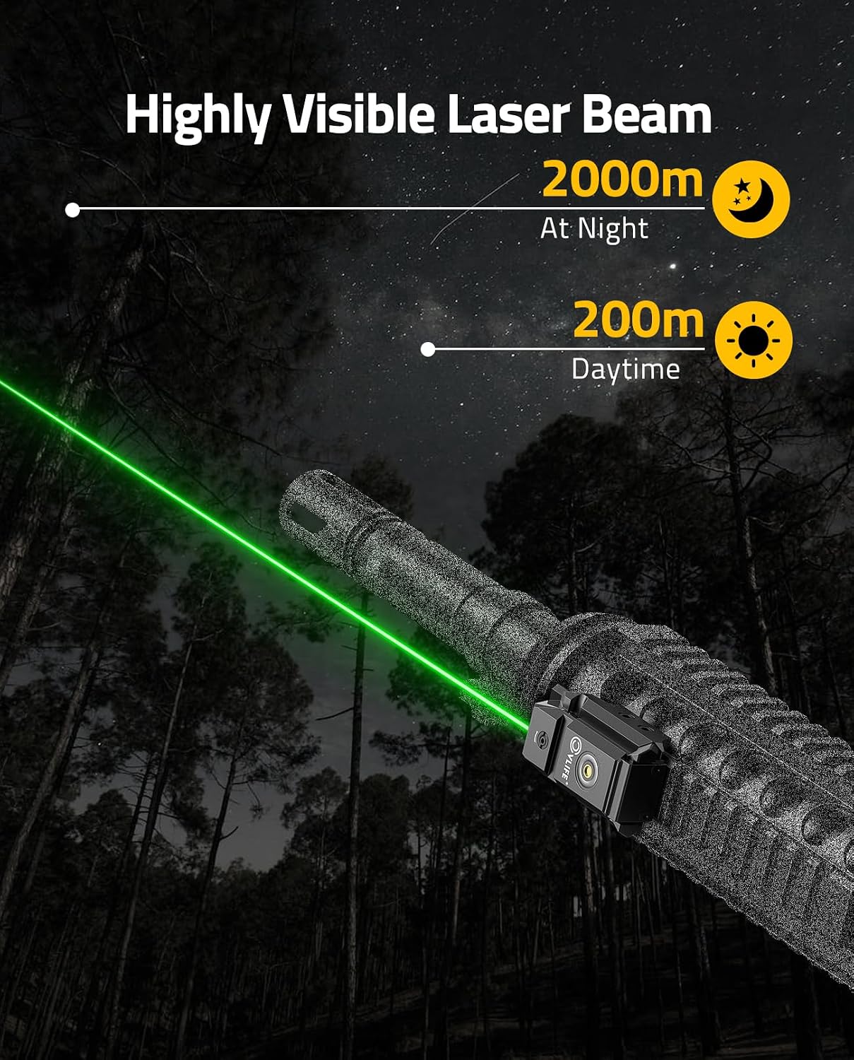 CVLIFE Rechargeable Red/Green Laser Sight With Magnetic Port, Low-Profile Compact for Pistol Handgun, Tactical With Ambidextrous Switch