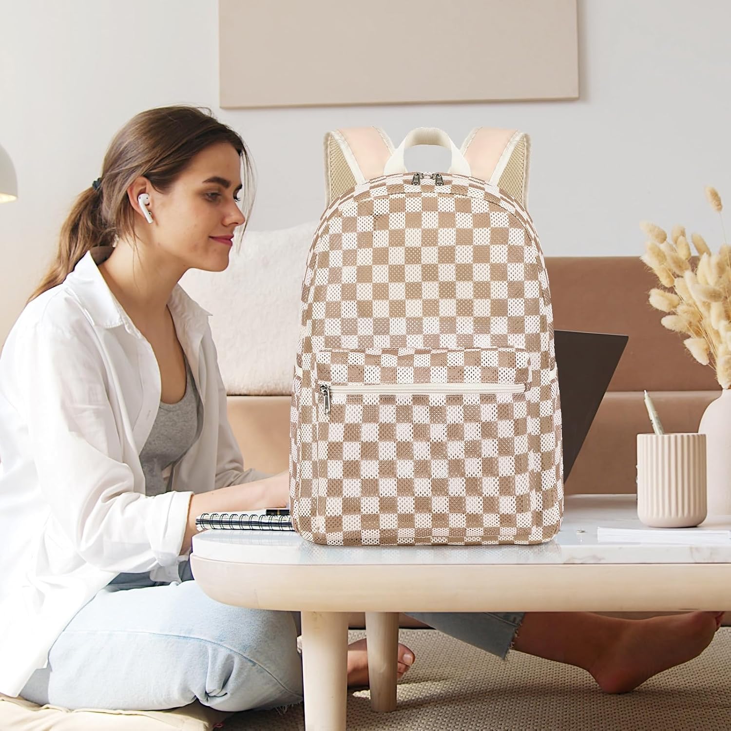 LEDAOU Mesh Backpack for Kids Girls Semi-Transparent Mesh School Backpack Bookbag Lightweight Casual Daypacks - Image 4