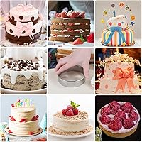 Vista 7 de Round Cookie Cutters Set 12 Pieces Bistcuit Cookie Cutters Circle Pastry Cutters Round Donut Ring Molds for Baking for Pastries Doughs Doughnuts