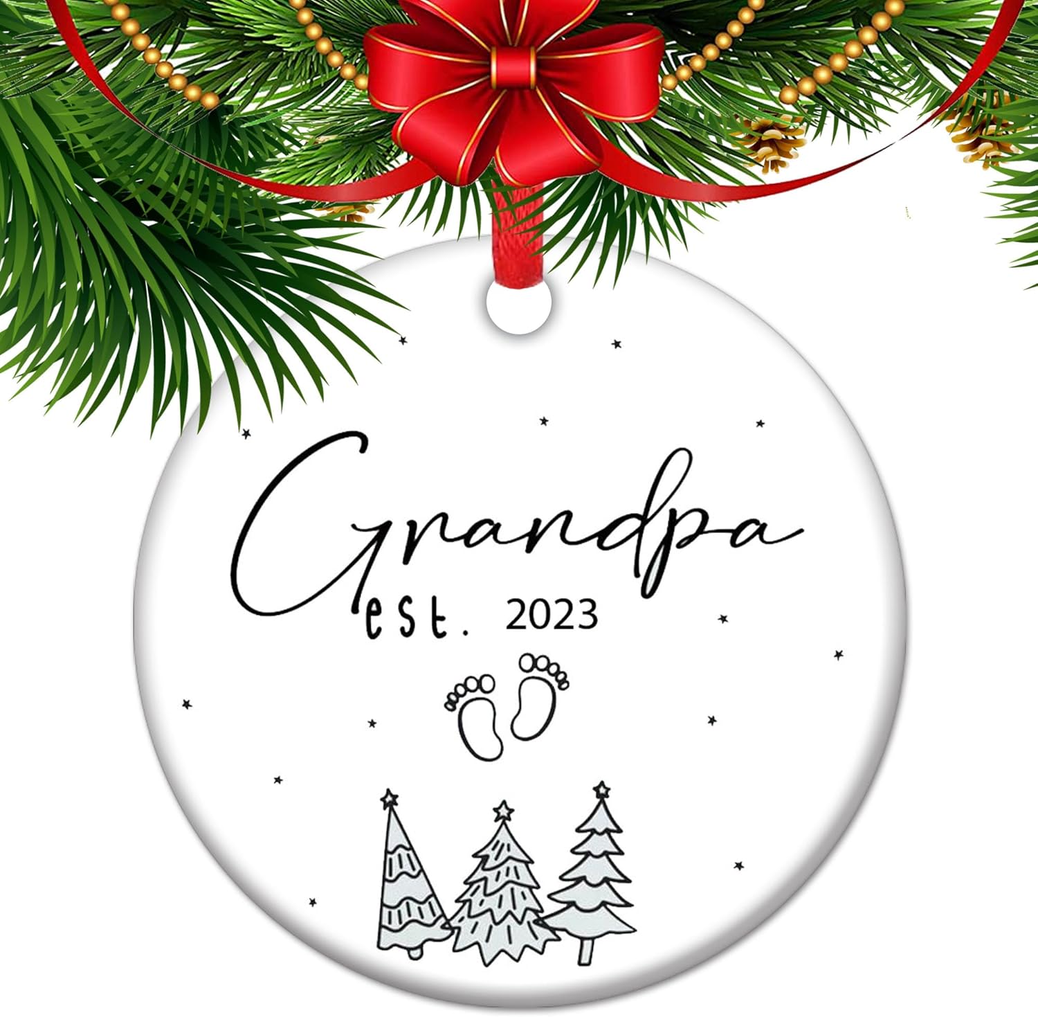 First Christmas as Grandpa Christmas Ornament, 2023 for