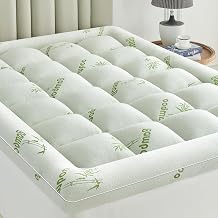 Ultra Soft Mattress Topper King Size Viscose Derived from Bamboo, Thick Pillow Top Mattress Pad Cover for Back Pain, Cooling Mattress Protector with 8-21 Inch Deep Pocket