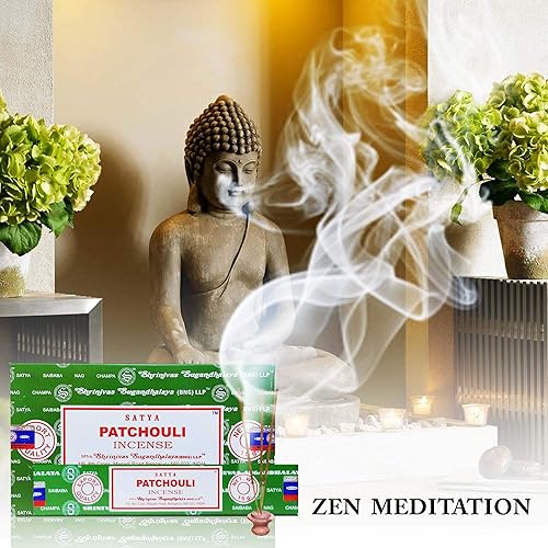 Miniatura 6 de Satya Palitos de incienso Nag Champa Patchouli, 12 unidades